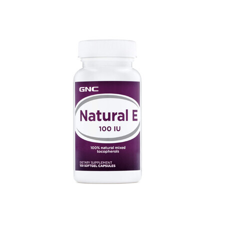 Gnc Natuurlijke E, Natuurlijke Vitamine E 100 Ui, 100 Cps