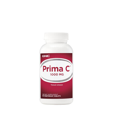 Gnc Prima C 1000 Mg, Vitamina C Liposoluble e Hidrosoluble Con Bioflavonoides y Pre-liberación, 90 Tb