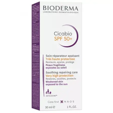 Bioderma Cicabio Gepigmenteerde Huidcrème SPF 50+, 30 ml