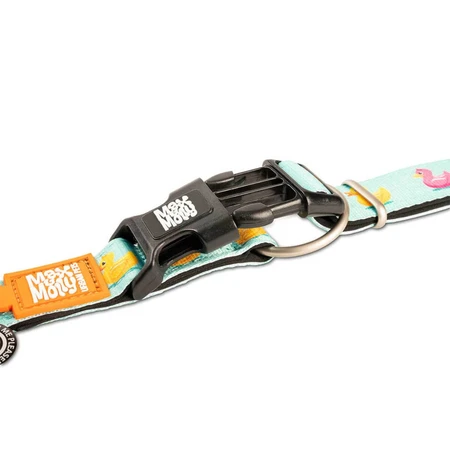 MAX & MOLLY Smart ID Ducklings, Hundehalsband, verstellbar, Polyester, blau, Dreizack-Schnalle, S