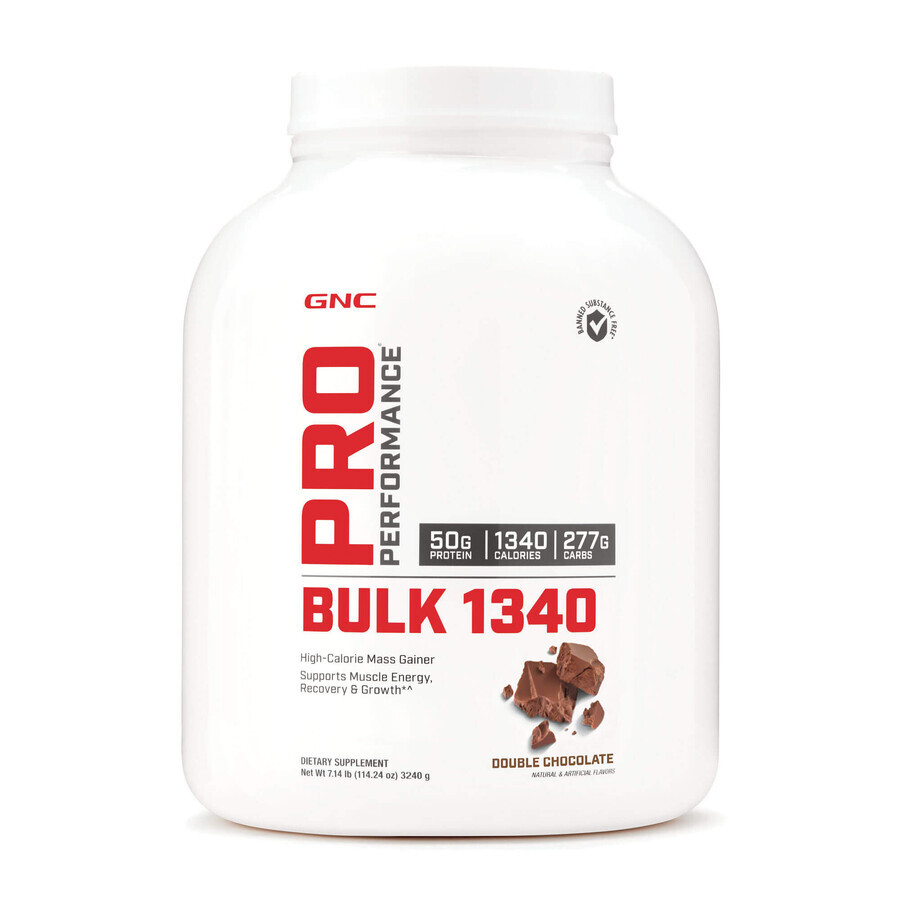 Gnc Pro Performance Bulk 1340, Eiwit- en koolhydraatversterker met chocoladesmaak, 3240 G