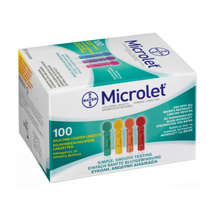 Ascensia Microlet Blood Glucose Test Strips, 100-pack