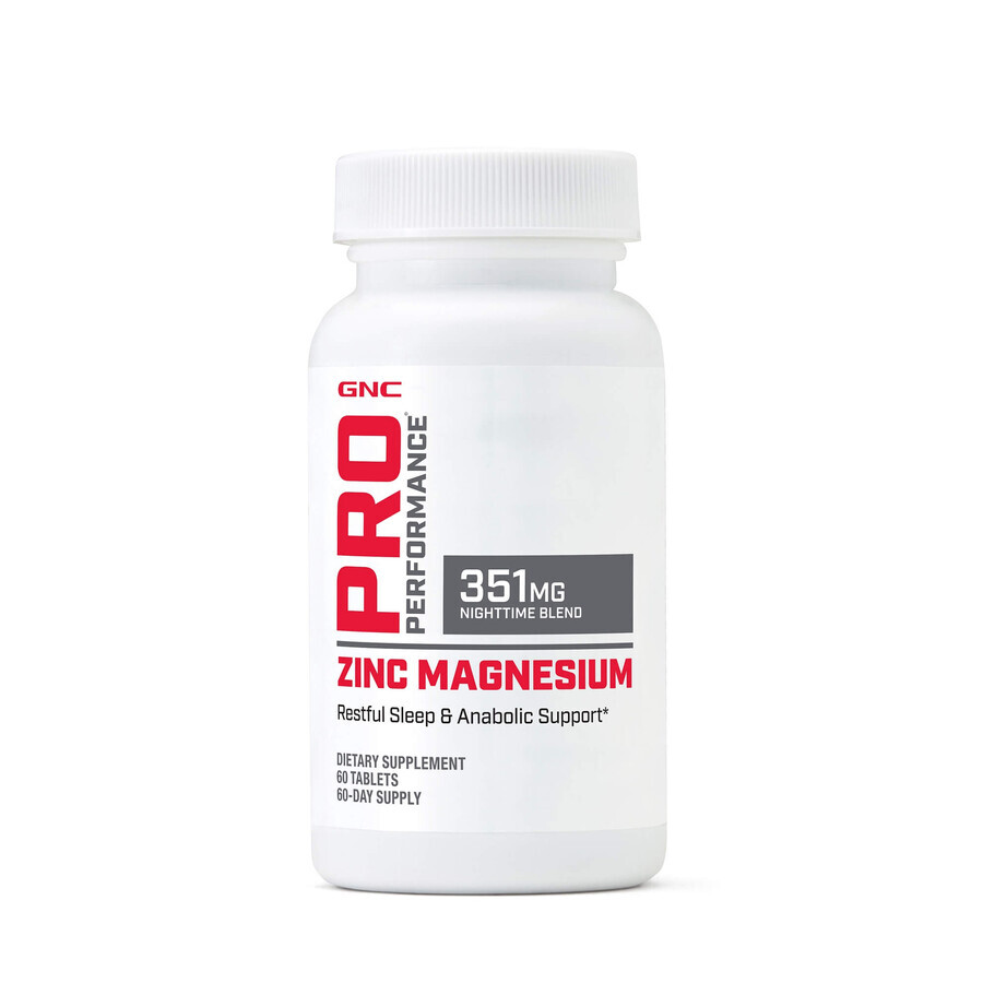 Gnc Pro Performance Zink Magnesium, Zink, Magnesium en Aminozuur Complex, 60 Tb