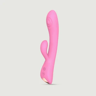 Bunny & Clyde Premium Tapping Silikon-Kaninchenvibrator – Rosa