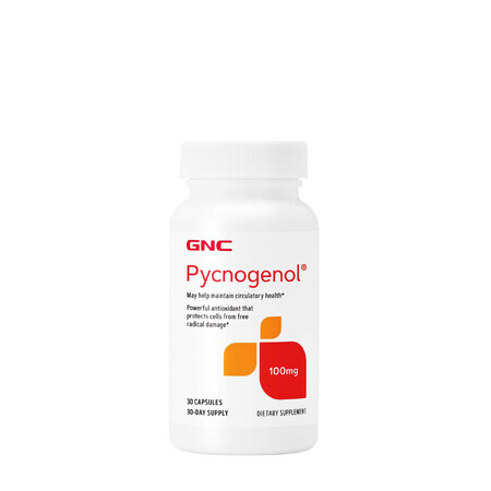 Gnc Pycnogenol 100 Mg, Pycnogenol, Gepatenteerd Frans Pijnboomschorsextract 100 Mg, 30 Cps