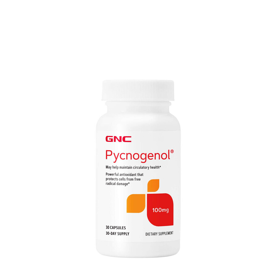 Gnc Pycnogenol 100 Mg, Pycnogenol, Gepatenteerd Frans Pijnboomschorsextract 100 Mg, 30 Cps