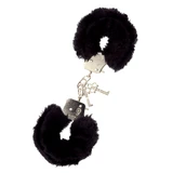 Sexopolis BDSM Beginner's Metal Black Furry Handcuffs