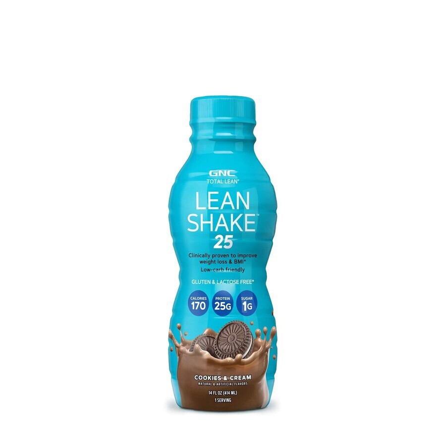 Gnc Total Lean Lean Shake 25, Rtd Eiwitshake met Koekjescrèmesmaak, 414 ml