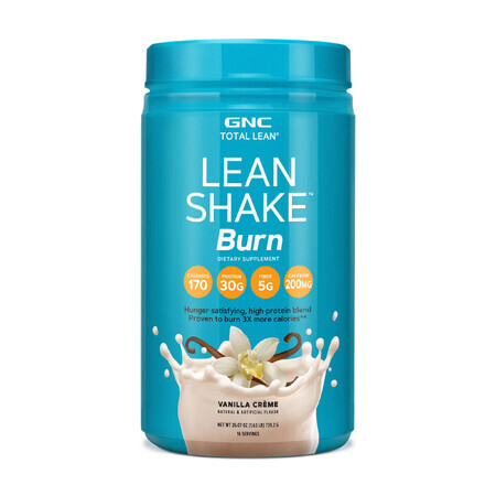 Gnc Total Lean Lean Shake Burn, Protein-Shake, Vanille-Geschmack, 739,2 G