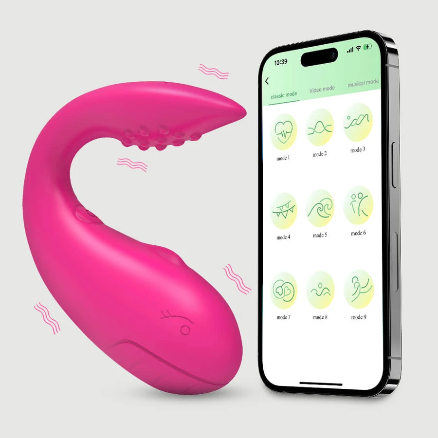 Sexopolis Cleo: via app bedienbare premium siliconenvibrator - roze