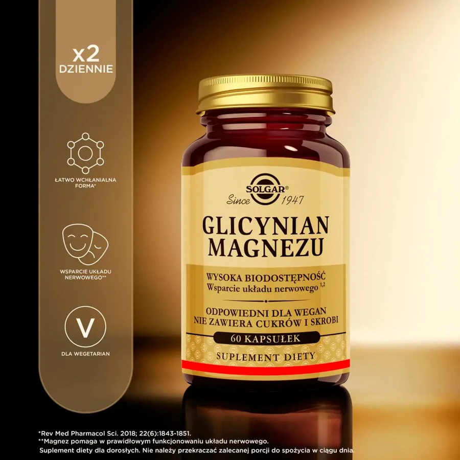 Solgar Magnesiumglycinaat, 60 capsules
