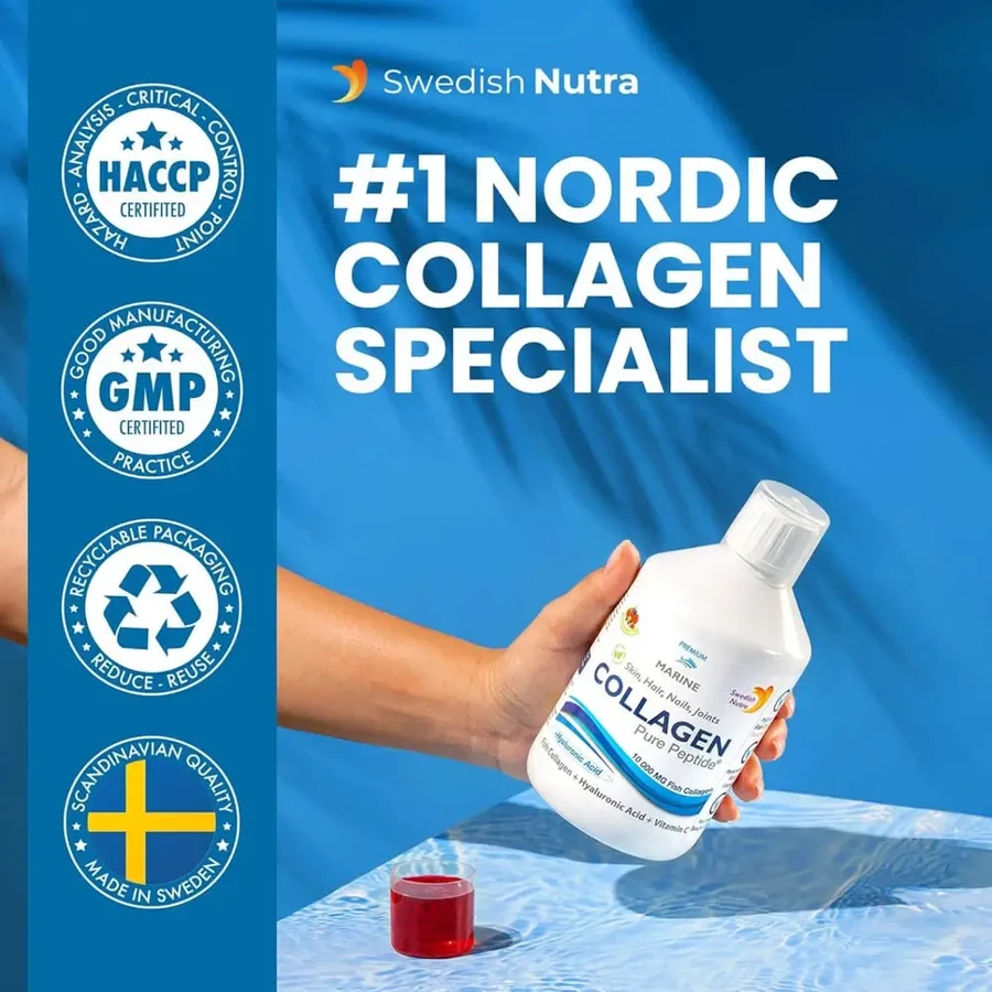 Colagen Marin Hidrolizat 10000mg, 2x500 ml, Swedish Nutra: ceny i cechy