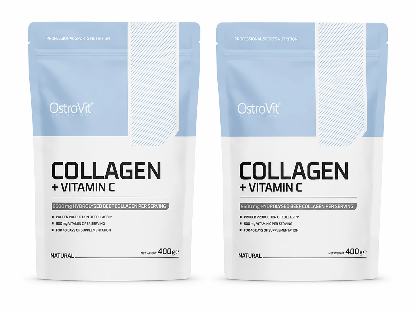 Collageen + natuurlijke vitamine C, 2x400 g, OstroVit