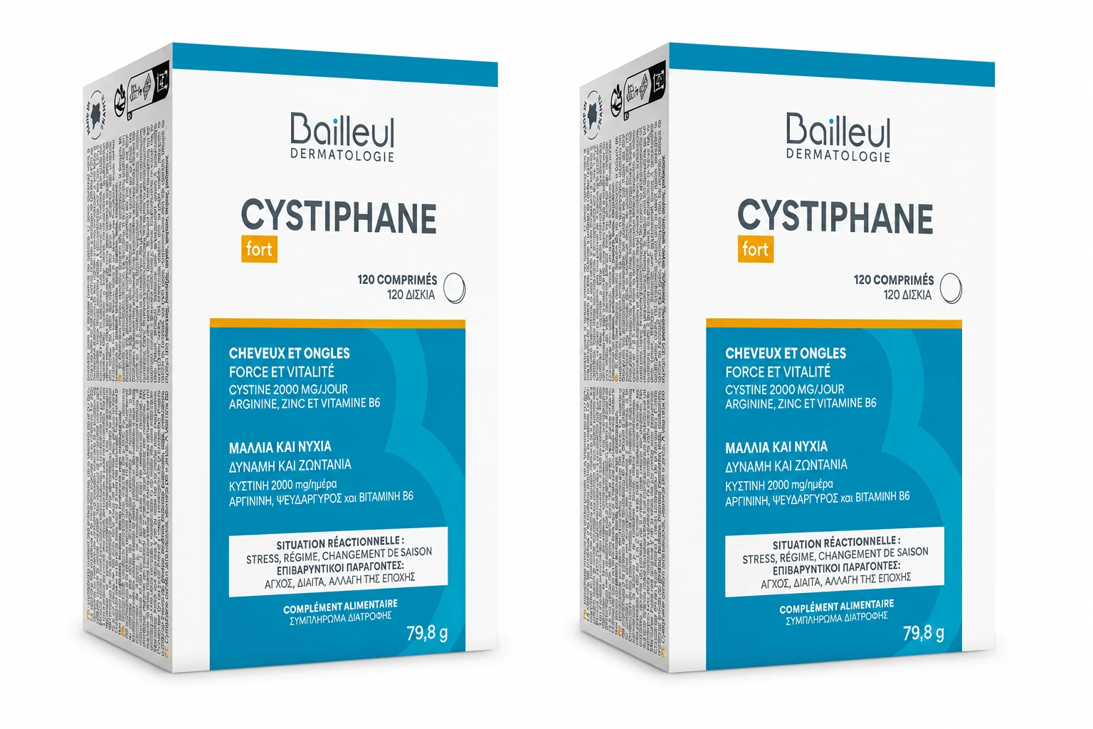 Cystiphane voor haar en nagels, 2x120 tabletten, Bailleul