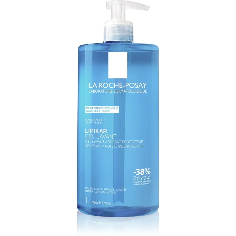 Lipikar Cleansing Gel, 2x1 L, for sensitive skin, La Roche-Posay
