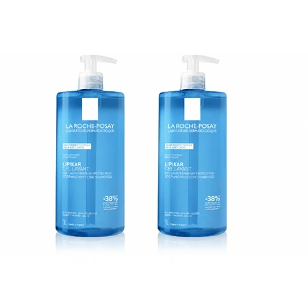 Lipikar Cleansing Gel, 2x1 L, for sensitive skin, La Roche-Posay