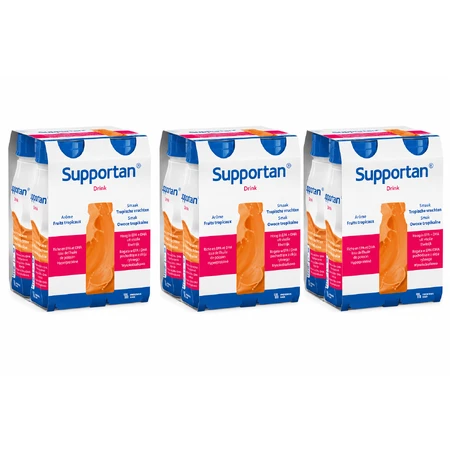 Bebida nutricional Supportan con sabor a frutas tropicales, 12 x 200 ml, Fresenius Kabi