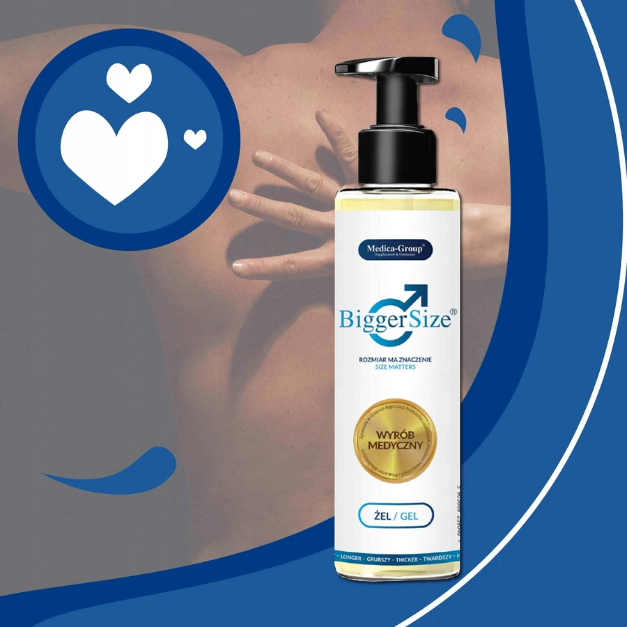 Gel per l'ingrandimento e l'ispessimento del pene Bigger Size, 2x150 ml, Medica-Group  