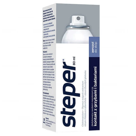 Steper, spray antifongique pour pieds et ongles, 2x80 ml