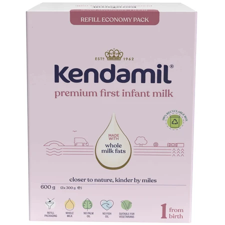 Kendamil Premium 1 DHA+, latte per lattanti, dalla nascita, 4x600 g