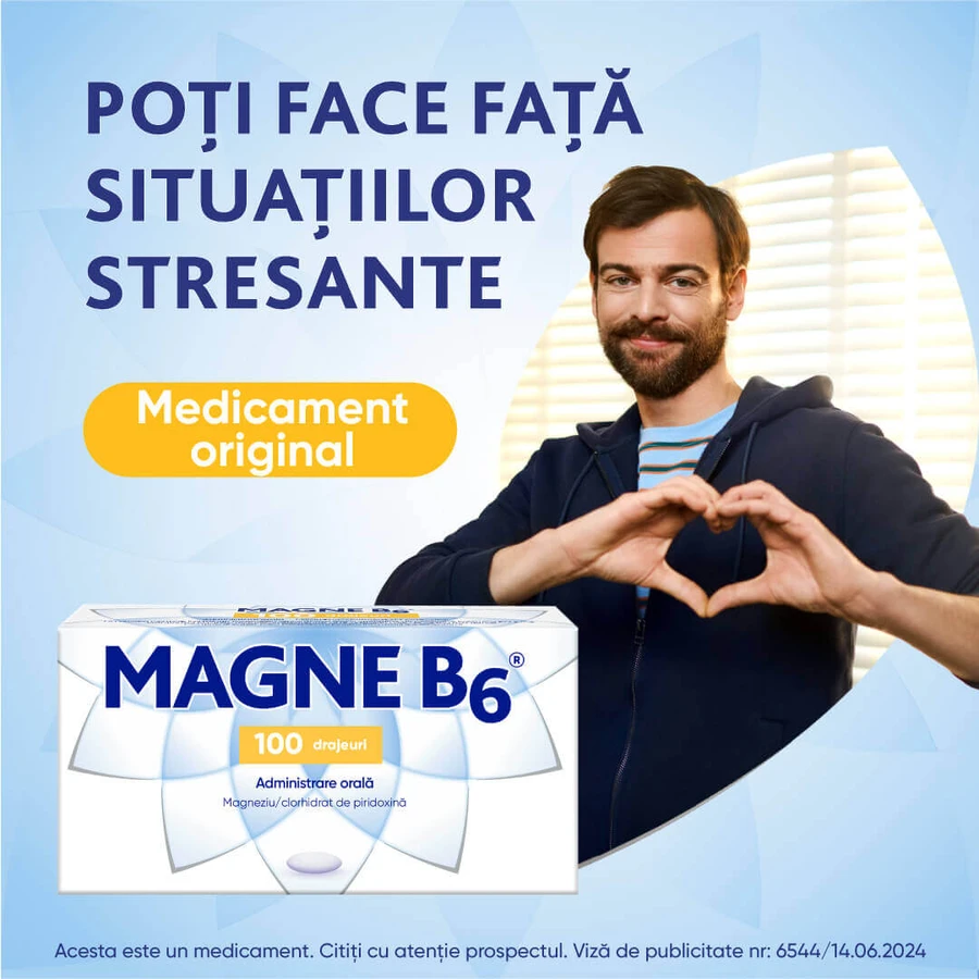 Magne B6, 2x100 drajeuri, Sanofi