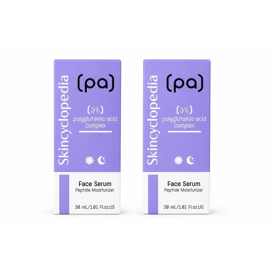 Moisturizing Serum with 3% PA Polyglutamic Acid Complex, 2x30 ml, Skincyclopedia