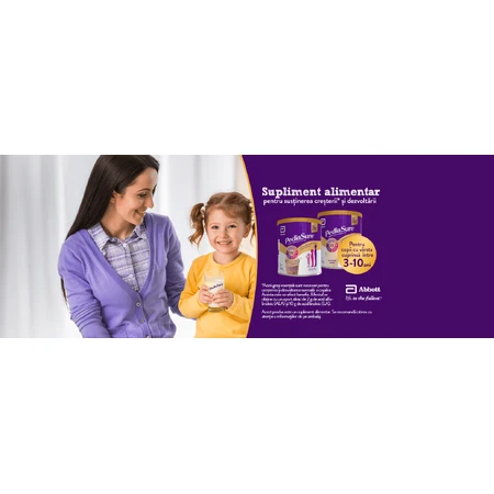 PediaSure pulbere, vanilie, 3-10 ani, 2x400 g, Abbott