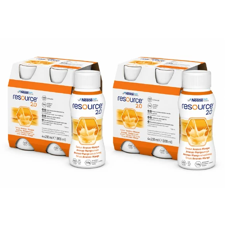 Resource 2.0, preparado nutricional, sabor piña-mango, 8x200 ml
