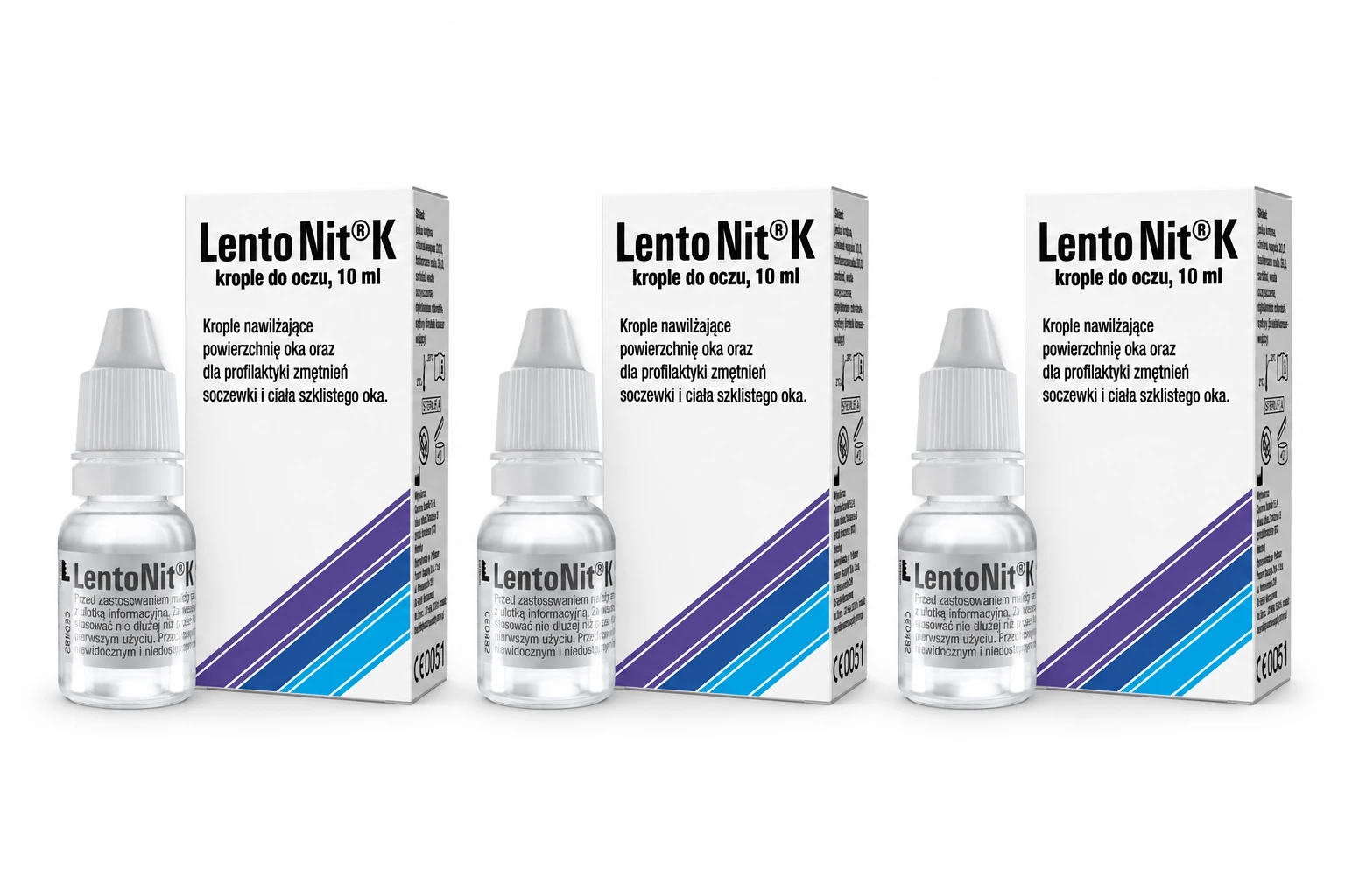 LentoNit K, oogdruppels, 3x10 ml