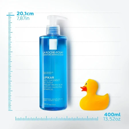 Lipikar Gel detergente, 3x1 L, per pelli sensibili, La Roche-Posay