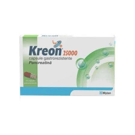Kreon 25000, 5x20 capsules, Viatris