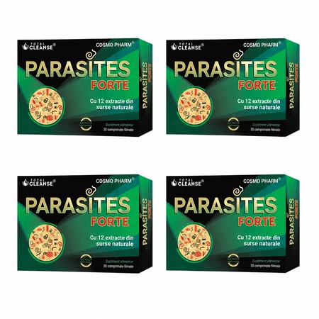 Pachet Parasites Total Cleanse, 4x30 comprimate filmate, Cosmopharm