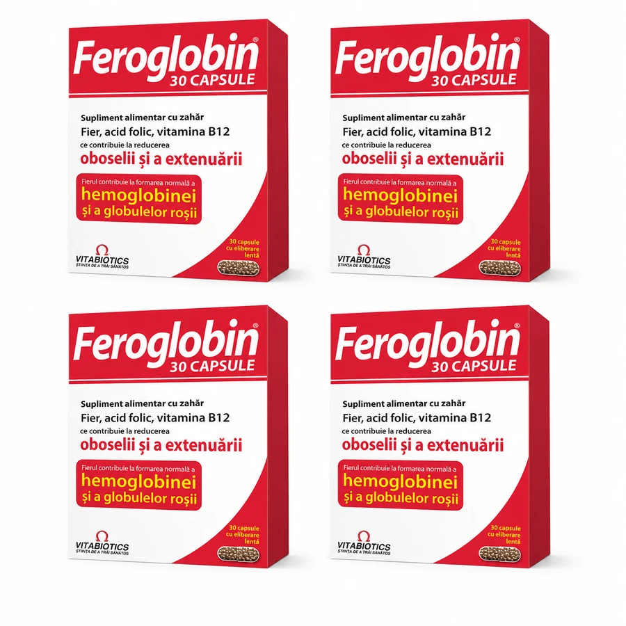 Feroglobin B12, 4 x 30 capsules, Vitabiotics
