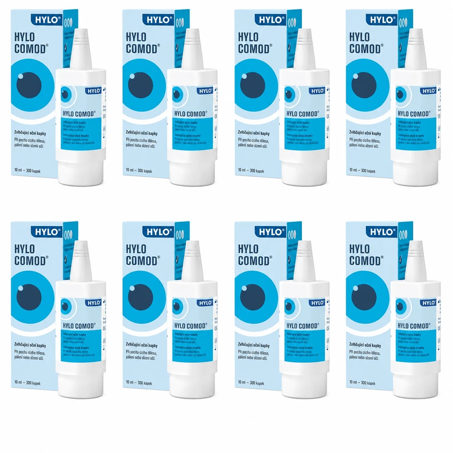 Hylo Eye Care HYLO-COMOD feuchtigkeitsspendende Augentropfen 8x10 ml