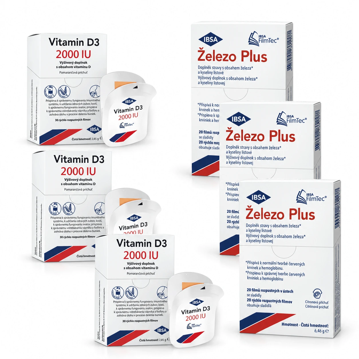 Vitamine D3, 90 tabletten + Iron Plus 60 capsules, IBSA