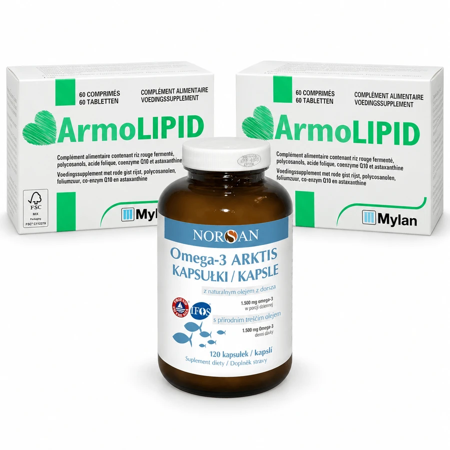 ArmoLipid, 120 comprimés + Oméga-3 Arktis, 120 gélules