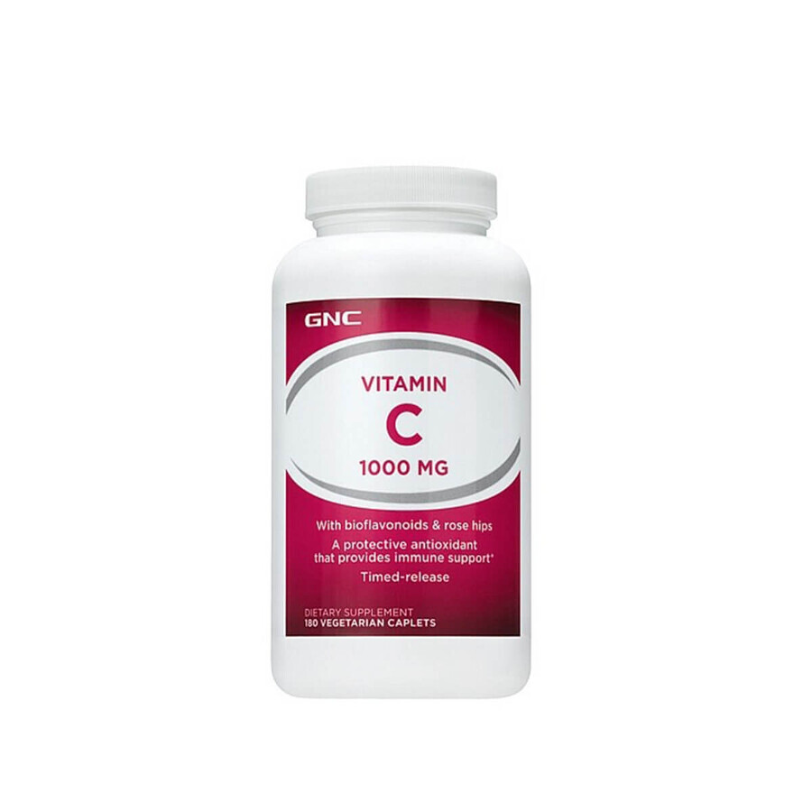 Gnc Vitamina C 1000 Mg Con Bioflavonoides Y De Larga Liberacion, 180 Tb