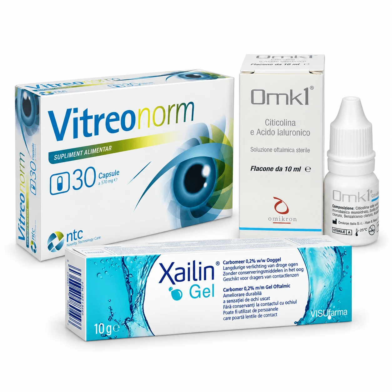 Vitreonorm, 30 capsules + OMK1 10 ml + Xailin glijgel, 10 ml
