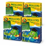 Omega-3-gummivissen met appelsmaak, 4 x 36 stuks, Möller's