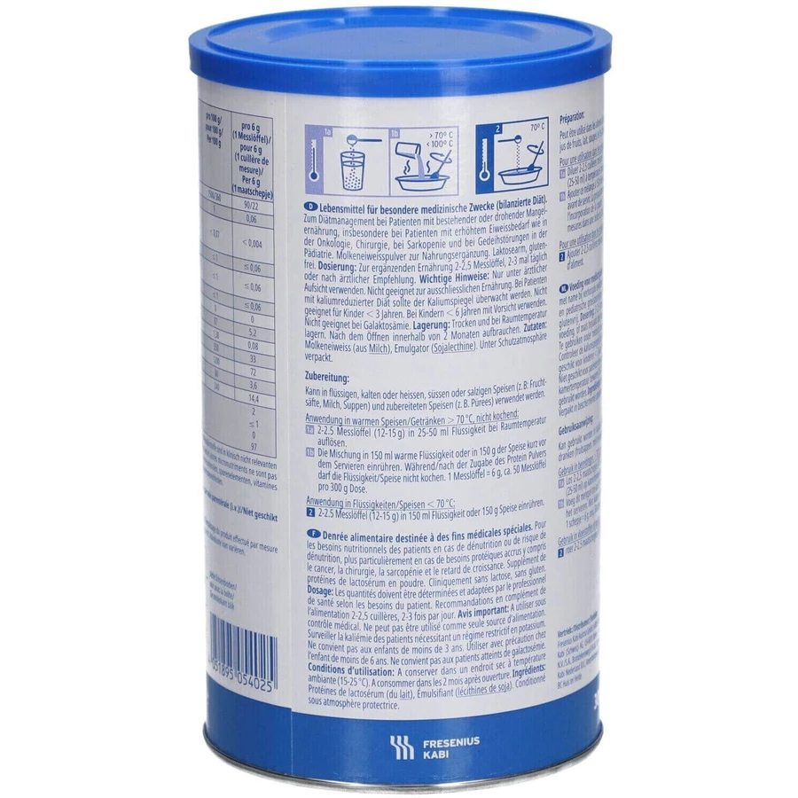 Fresubin Protein Powder, préparation nutritionnelle, poudre, saveur neutre, 4x300 g
