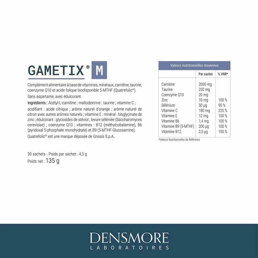 Densmore Ginicologia Gametix M + fertilità e riproduzione oomo 2x30 bustine