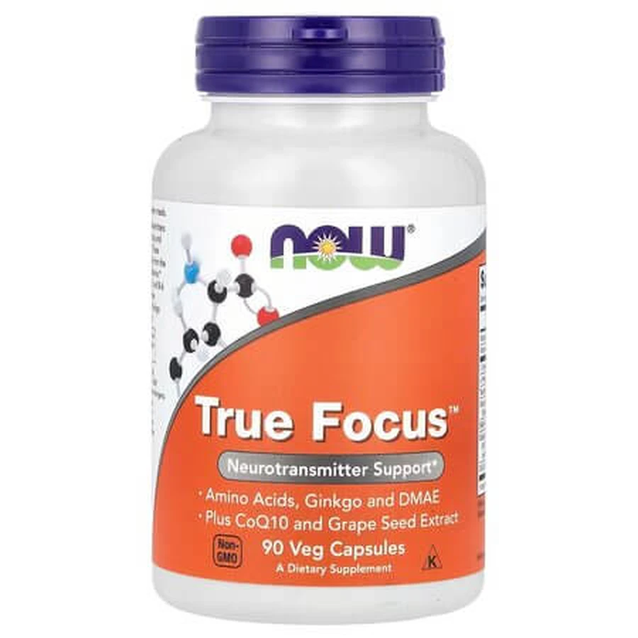 True Focus – Supplement voor concentratie en geheugen, 90 vegetarische capsules, Now Foods