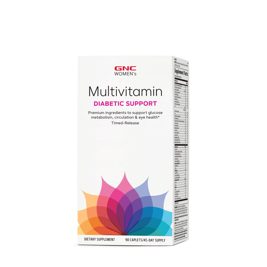 Gnc Vrouwen Multivitamine Diabetische Ondersteuning, Multivitamine Voor Vrouwen Voor Diabetische Ondersteuning, 90 Tb