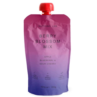Purée pasteurisée de pomme, myrtille et cerise « Berry Blossom Mix », 180 g, Nutrino Lab