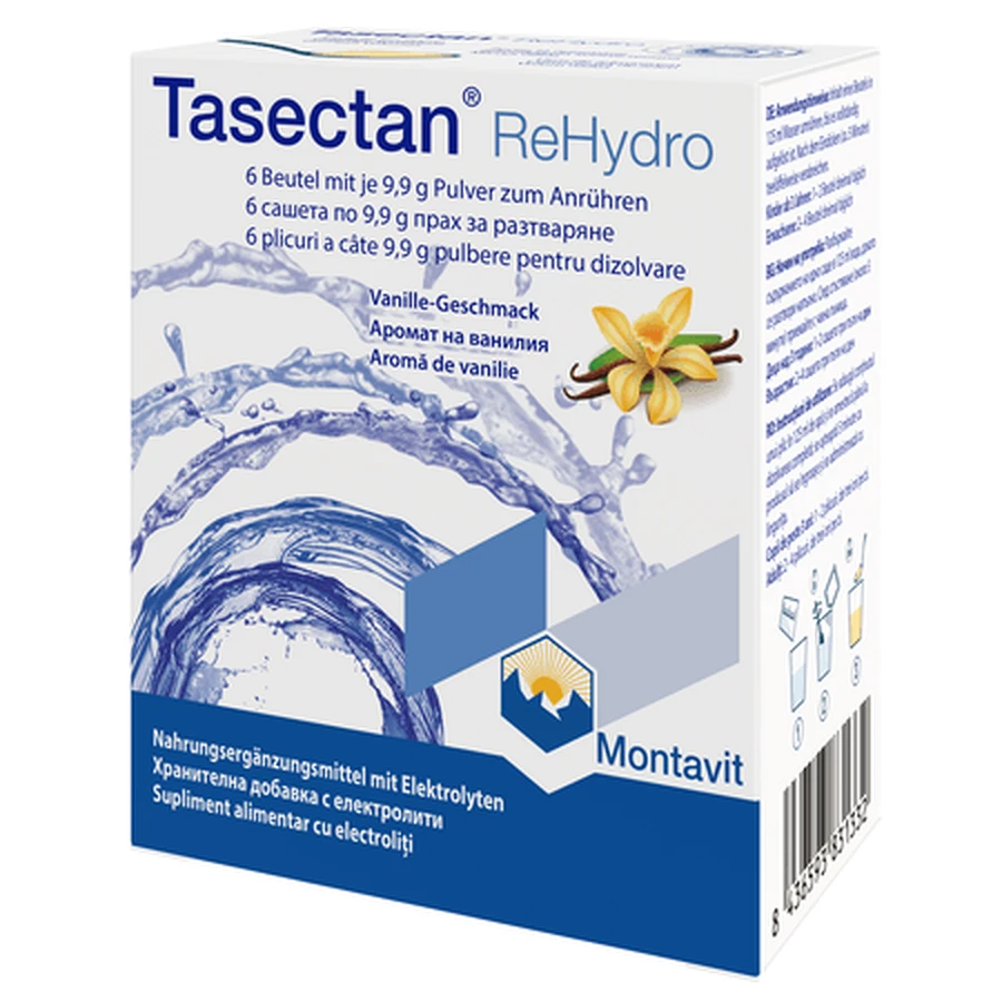 Tasectan ReHydro, 6 saszetek po 9,9 g, Montavit: ceny i cechy