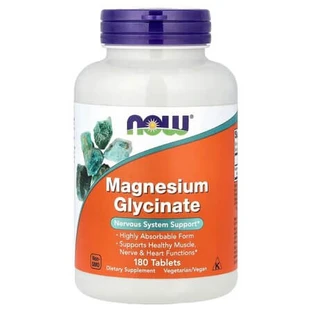 Glicynian magnezu, 180 tabletek, Now Foods
