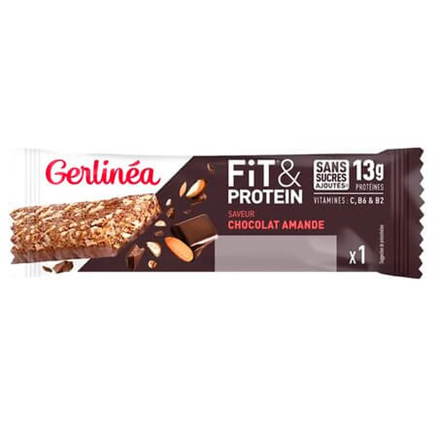 Fit & Protein Proteinriegel mit Schokolade und Mandeln, 45 g, Gerlinea