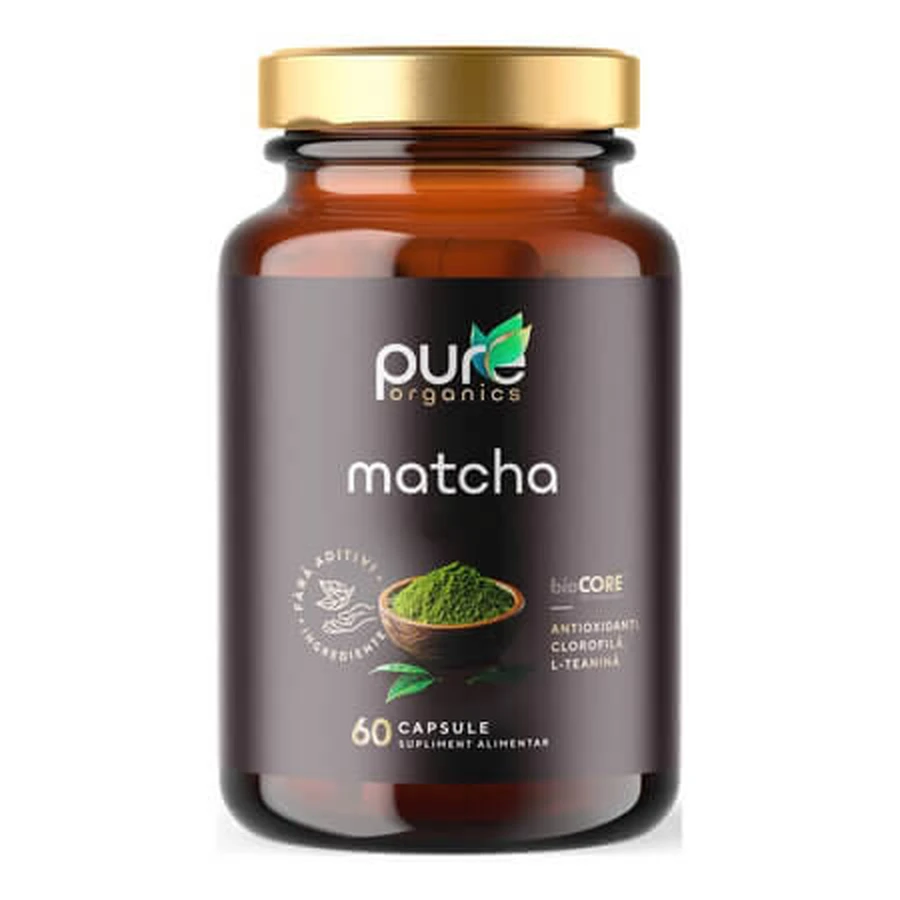 Matcha, 60 kapsułek, Pure Organics: ceny i cechy