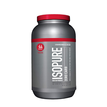 Isopure Zero Carb Protein mit Erdbeer-Sahne-Geschmack, 1360 G