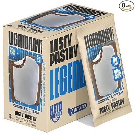 Legendary Foods Gustoso Pasticceria Stile Torta, Biscotti Al Gusto Di Torta Proteica Con Crema, 61 G